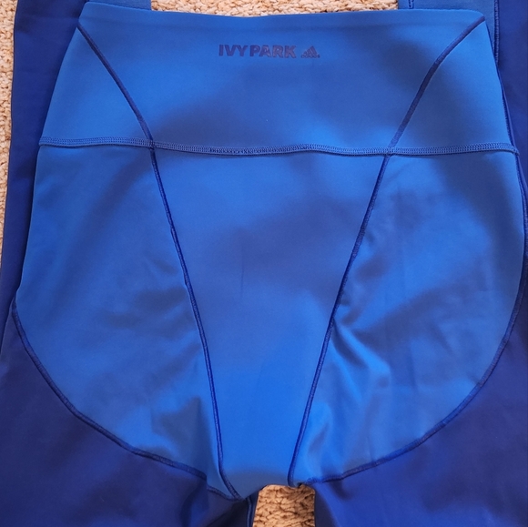 Adidas Ivy Park Glory Blue/Team Royal Blue High-Waisted Leggings Size Small - Picture 6 of 11